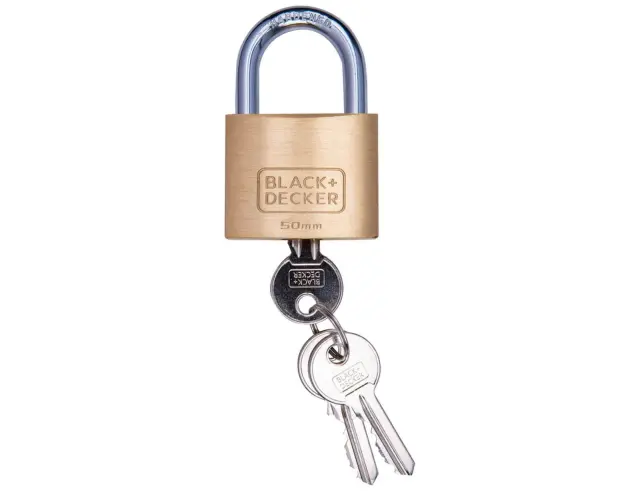 Λουκέτο ασφαλείας Πέταλο Black+Decker με 3 κλειδιά - 50mm 8301100000000000 2