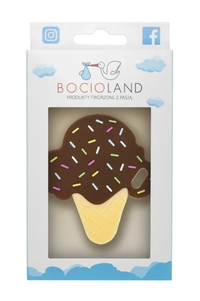 Bocioland Μασητικό Σιλικόνης Παγωτό Choco 2
