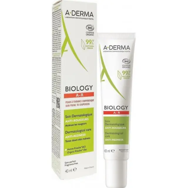 A-Derma Biology AR Cream Δερματολογική Φροντίδα για το Δέρμα με Τάση Ροδόχρου Ακμής, 40ml