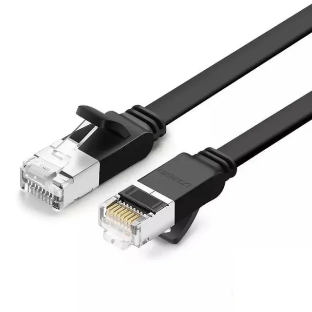 Ugreen® Rj45 Ethernet Flat Καλώδιο Δικτύου U/UTP Cat.6 2m- Black 2