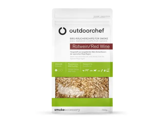 Τσιπς Ξύλου Καπνίσματος BBQ Outdoorchef - 750gr - Άρωμα Red Wine14.523.16