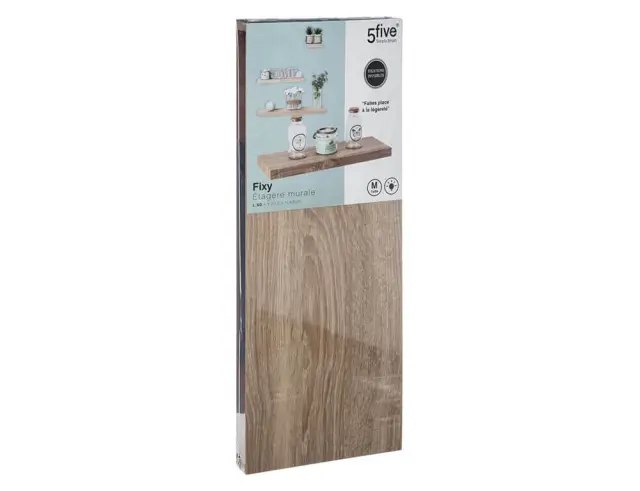 Ράφι τοίχου 5five με διαστάσεις 60x23.5x3.8cm - Σε απόχρωση ξύλου 138953C 2