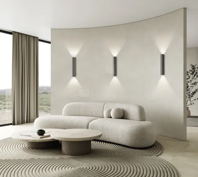 Απλίκα Τοίχου LED NIO Titanium Grey – Φωτιστικό Up & Down Σκούρο Γκρί Τιτάνιο 3