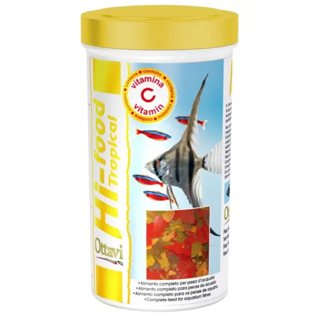 Ottavi Hi-Food Tropical Τροφή για Τροπικά Ψάρια σε Νιφάδες 250ml/50gr