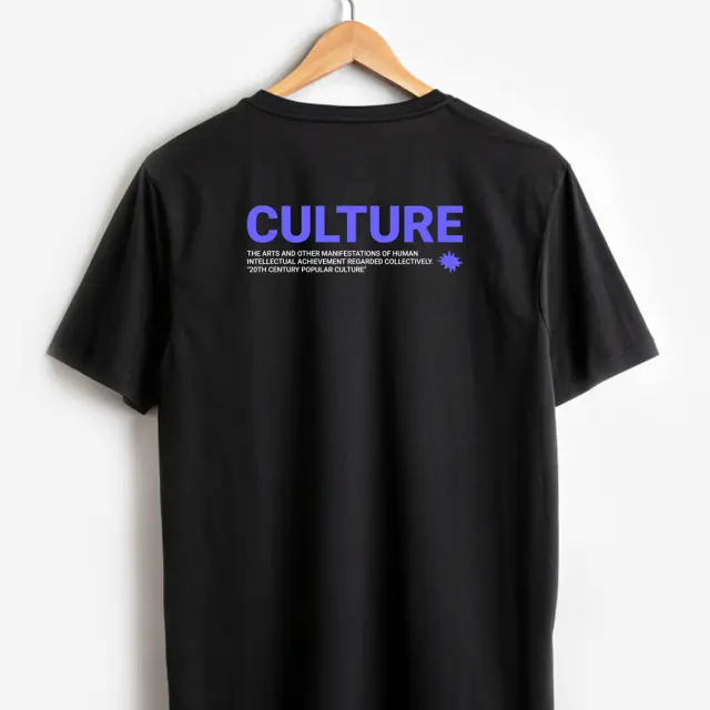 T-shirt Noshame® Μαύρο με τύπωμα Culture - 122525 - XXL 2