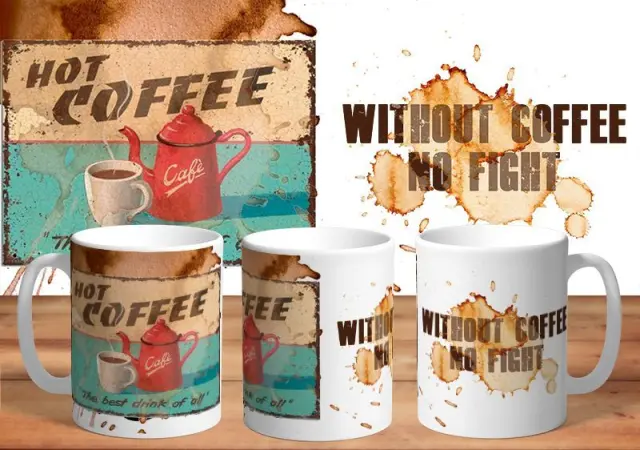 Κούπα COFFEE 1Κούπα κεραμική 330ml λευκη με συσκευασία δώρου " (COFFEE 14)
