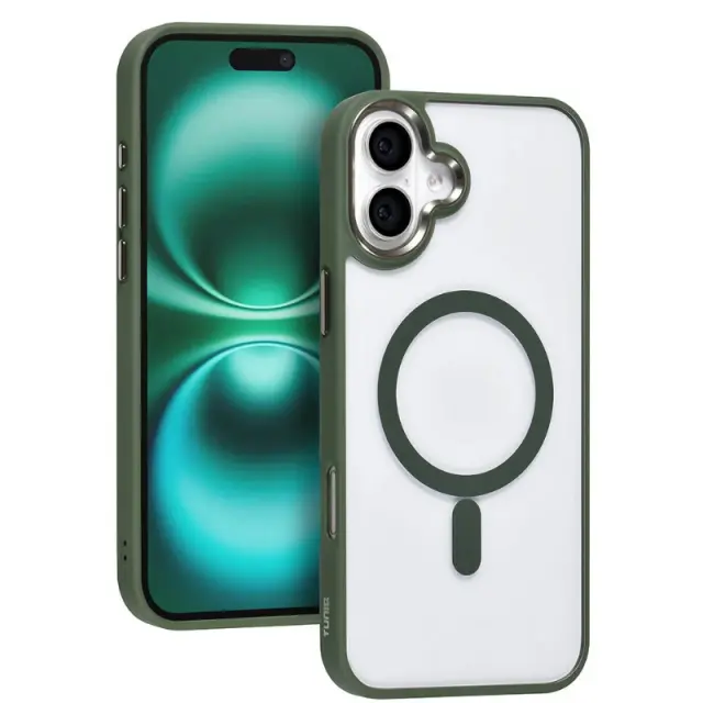TUNIQ iPhone 16 Plus Back cover case - Magsafe - Silicone - Green