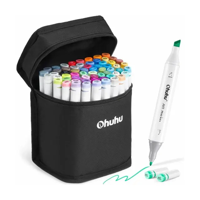 Ohuhu Oahu Μαρκαδόροι Ζωγραφικής Fine & Chisel Σετ 60 Χρώματα (Y30-80405-01)