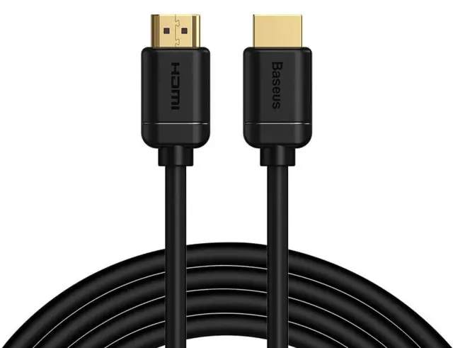 Baseus 2x HDMI 2.0 4K 30Hz Cable, 3D, HDR, 18Gbps, 5m Black (CAKGQ-D01) (BASCAKGQ-D01) 2