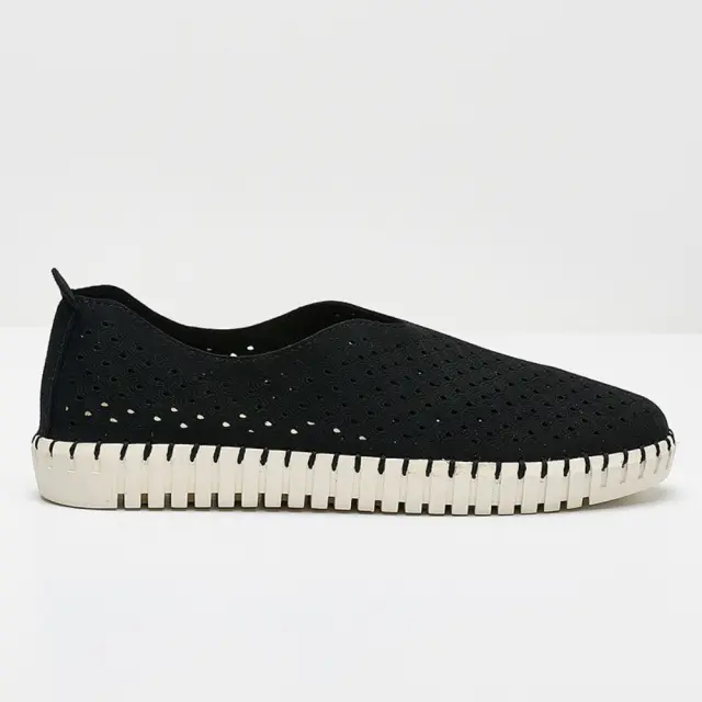 Comodissima Μοκασίνια-Loafers Γυναικείο δέρμα Nubuck Μαύρο COM/OPORTUNIO BLACK