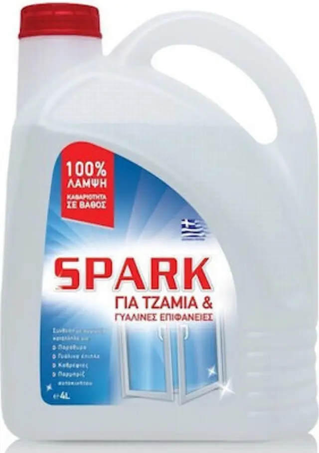 Spark Επαγγελματικό Καθαριστικό Υγρό Τζαμιών Λευκό 4lt