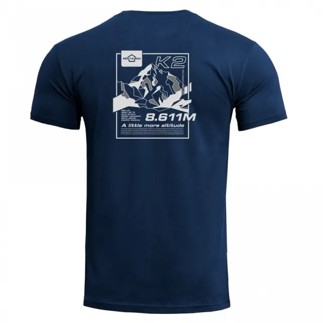 Pentagon Ageron "K2 Mountain" T-Shirt-Μπλουζάκι Μακό για Τακτική- Καθημερινή Χρήση - 05MB-Midnight Blue-Σκούρο Μπλε
