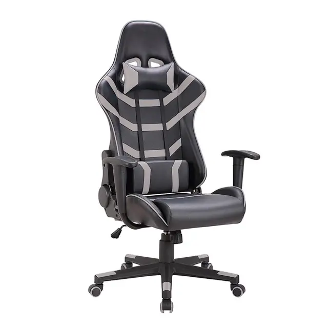 Πολυθρόνα Γραφείου BF9050 Μαύρο/Γκρι PU/PVC/Δέρμα 67x69x124/134cm