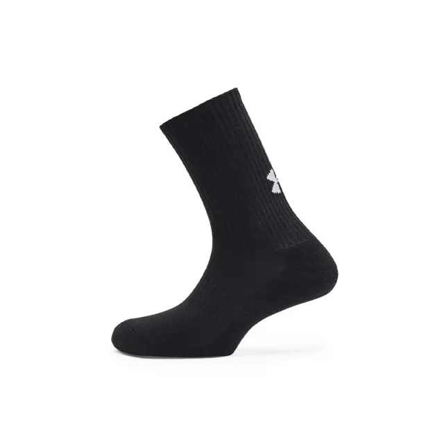 Under Armour Adult Unisex Core Crew 3 Pack Socks Μαύρο 1358345-001 (Under Armour) - Medium 2