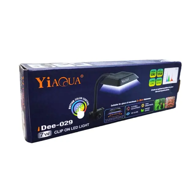 Yiaqua Λάμπα ενυδρείου 7W Dee-029 - Clip On LED Light 81059 3