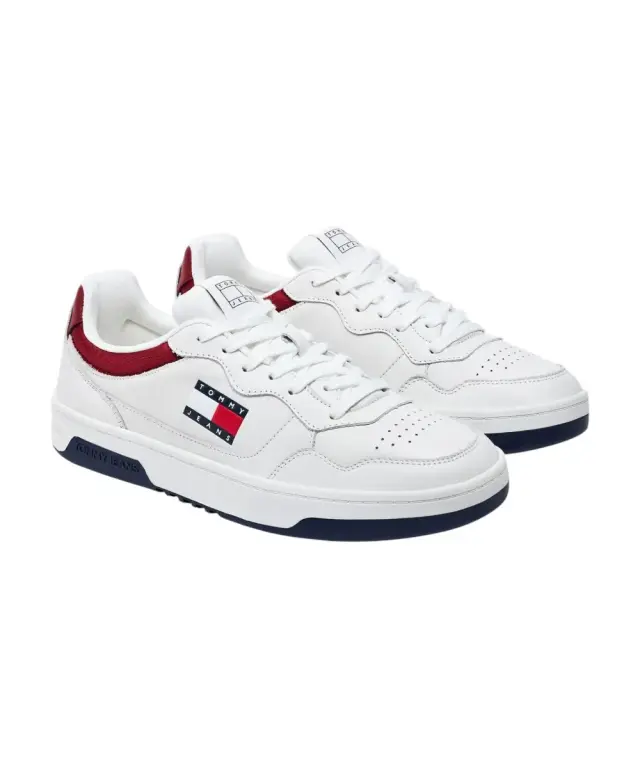 Tommy Hilfiger - Ανδρικά Sneakers Cupsole Leather Ess EM0EM01443-0G1 Κόκκινο 2