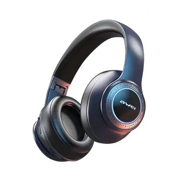 Awei A300BL Ασύρματα Ενσύρματα Over Ear Ακουστικά με 12 ώρες Λειτουργίας Μαύρα 3