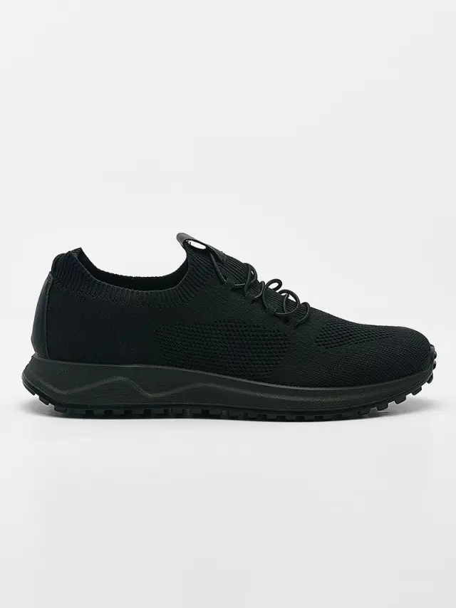 Imac Sneakers Ανδρικό ύφασμα/δέρμα Nubuck Μαύρο IMA/752690 NERO 2