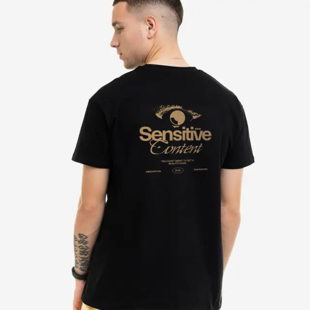 T-shirt Noshame® Μαύρο με τύπωμα Sensitive Content - 122588 - XXL 2