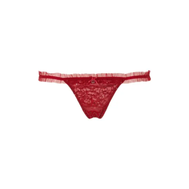 Emporio Armani Γυναικείο String Δαντέλα με Πούλιες, Χρώμα Red Sequins - M 3