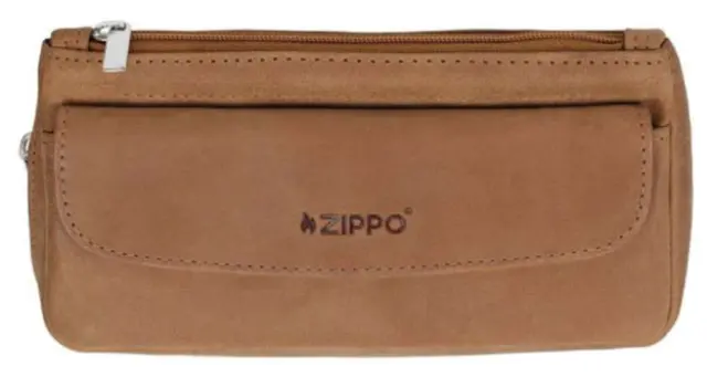 Zippo Δερμάτινη Θήκη Καφέ για Καπνό και Πίπα (2008010)
