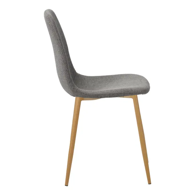 Καρέκλα Clara Unihome Γκρί/Χρώμα Ξύλου 55x58,5x93εκ (Σετ 4 τεμαχίων) 3