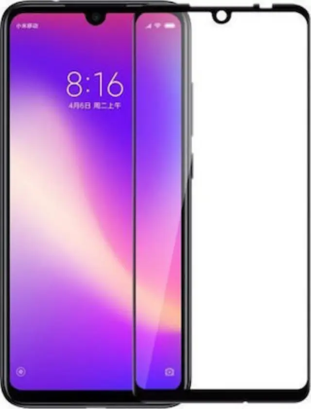 Full Glue Full Face Tempered Glass Μαύρο (Redmi Note 8T)