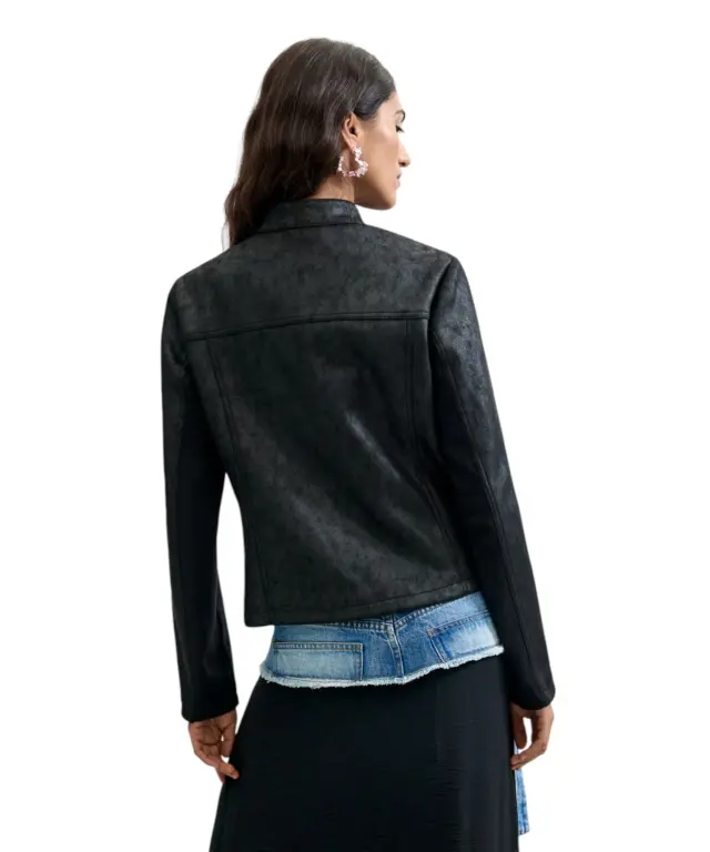 Desigual - Γυναικείο Τζάκετ Bikercy 26WWEW09-2000 Μαύρο 2