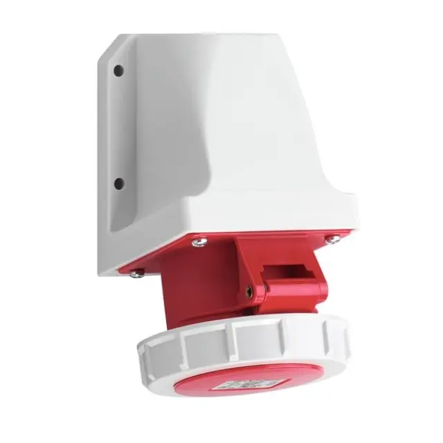 CEE Wall Socket Outlet IP67, 16A, 5-Pole, 400V, 6h, Red