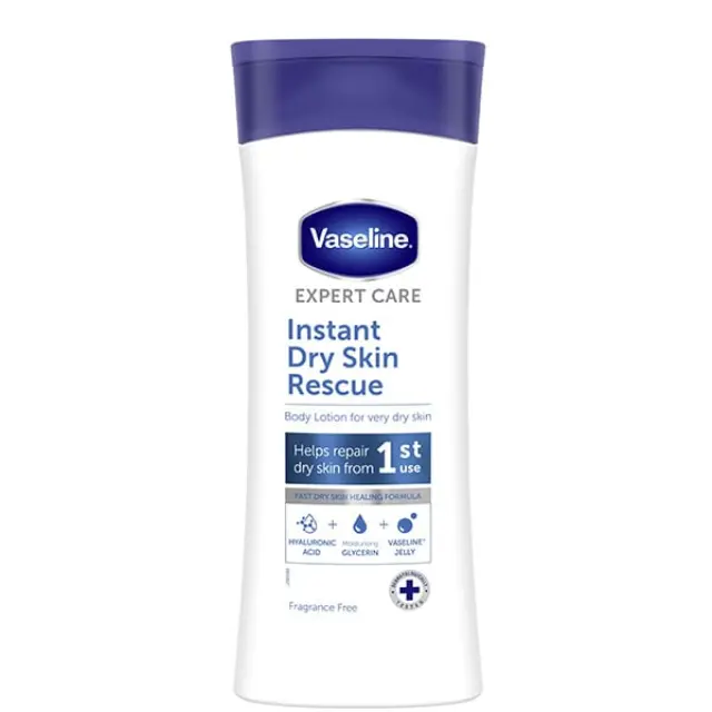 Vaseline Instant Rescue Dry Skin Body Lotion Λοσιόν Σώματος Για Επανόρθωση Της Ξηρής Επιδερμίδας 400ml