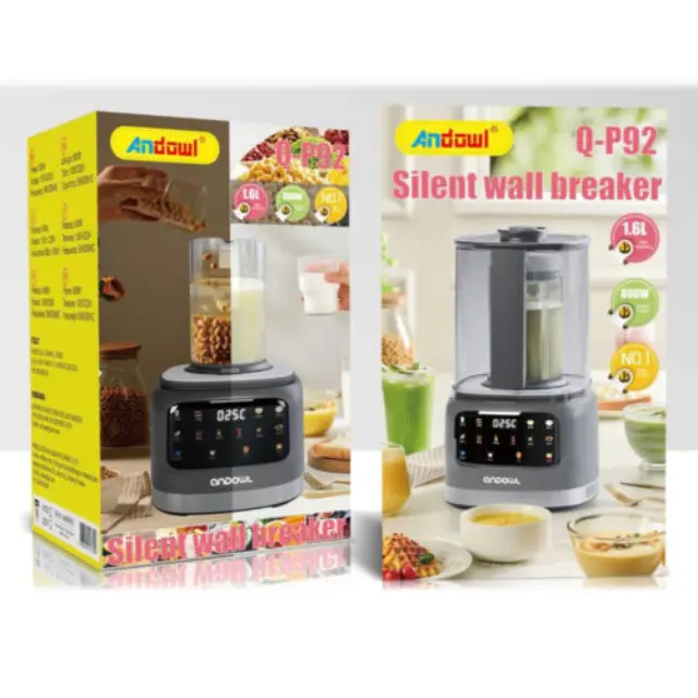Andowl Μπλέντερ 1.6L 800W σε Γκρι Χρώμα Q-P92 2