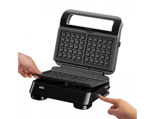 Τοστιέρα - Γκριλιέρα - Βαφλιέρα 3 σε 1 Braun SnackMaker 5 SM5038 με 3 σετ πλάκες, ισχύ 800W και χωρητικότητα 2 τοστ - SilverSM5038 2