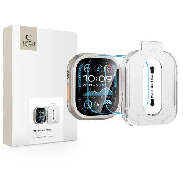 Tech-protect Easy Set+ 2-pack Apple Watch Ultra 1 / 2 / 3 / 4 (49 Mm) Clear