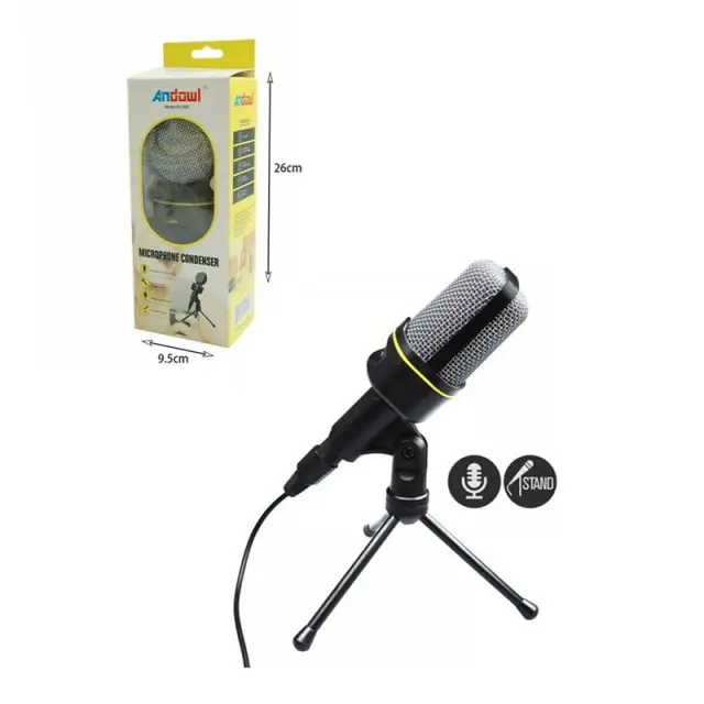 Andowl Μικρόφωνο 3.5mm QY-920 Επιτραπέζιο Φωνής - Microphone condenser 20814