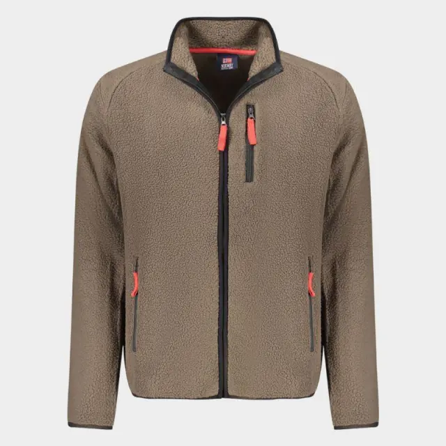Norway Nautical School - Ανδρική Ζακέτα Φούτερ Fleece 839506-FALCON Καφέ - XL
