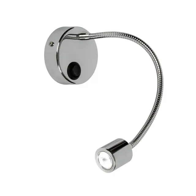 Adair 04023/C Απλίκα τοίχου σπιράλ led με διακόπτη χρώμιο