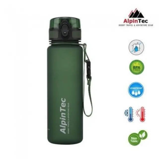 AlpinPro S-500 Πλαστικό Παγούρι 500ml Σκούρο Πράσινο