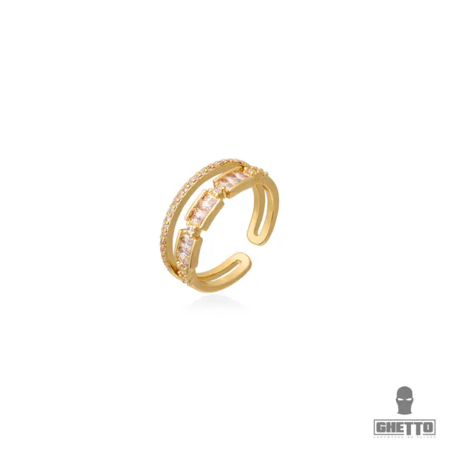 Ghetto New Design Elegant 18k Gold Diamond Ring