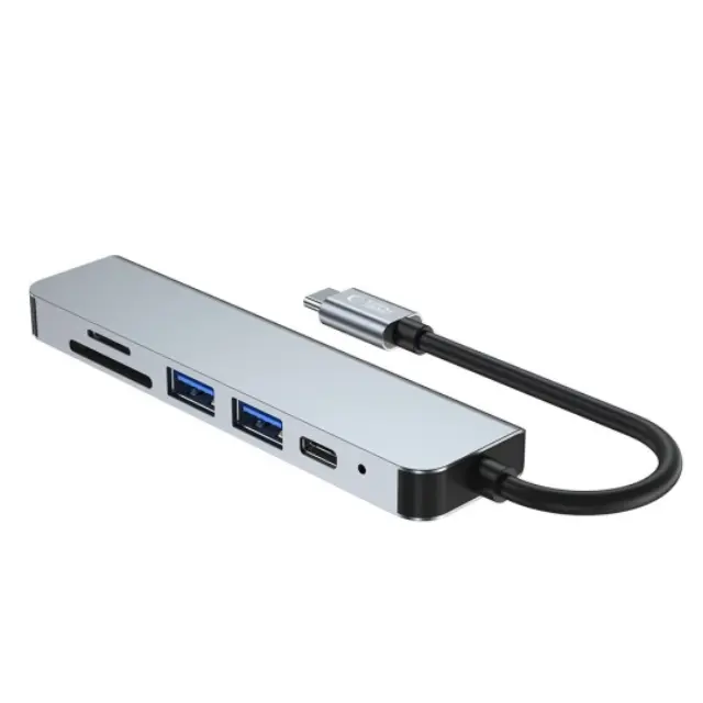 Hub 6in1 Tech-protect V4 Gray 3