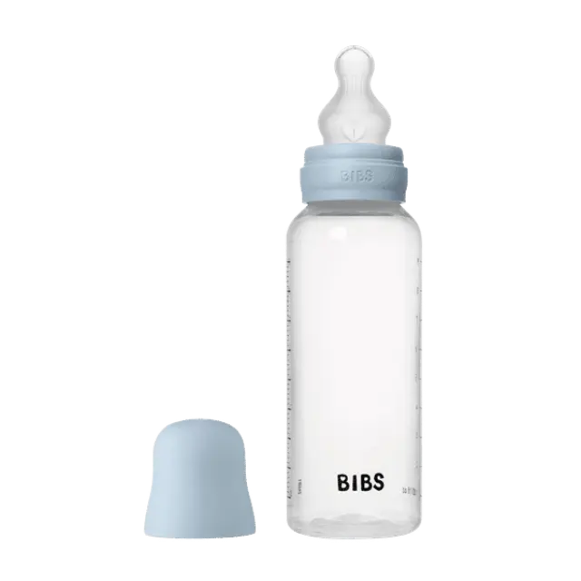 Bibs Πλαστικό Μπιμπερό Σιλικόνη 270ml – Baby Blue
