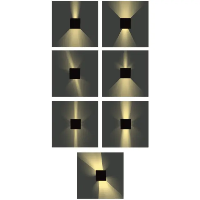 it-Lighting Emerald LED 10W 3000K Outdoor Wall Lamp Grey D:9,9cmx9,9cm (80203131) 3