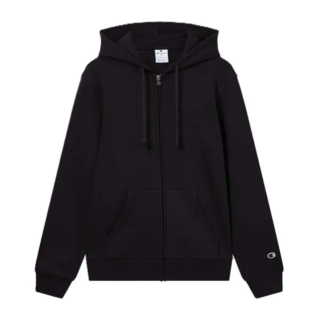 Champion Men's Fleece Full-Zip Small Logo Hoodie Μαύρο 221794-KK001 (Champion) - Small