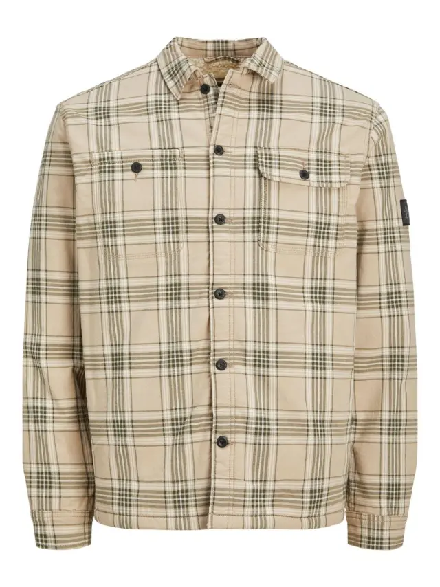 JCOBEN CLASSIC TEDDY OVERSHIRT LS Dune