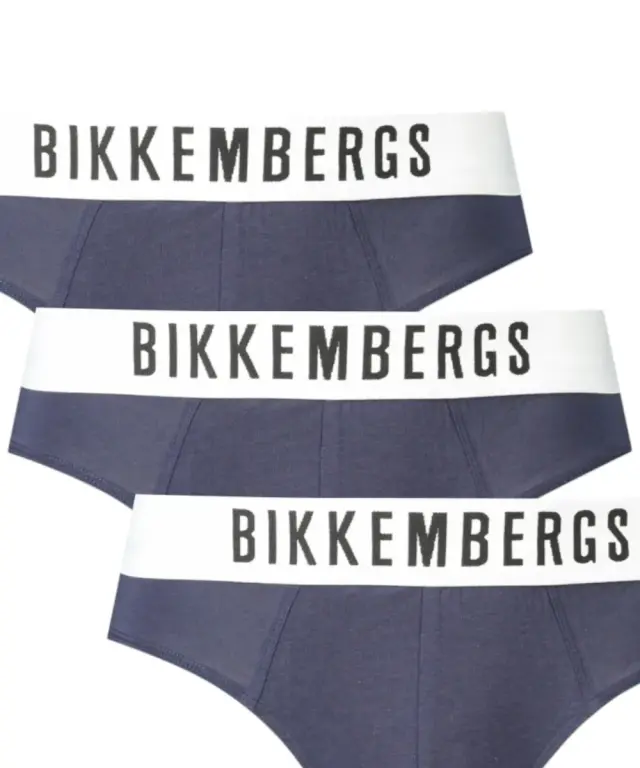 Bikkembergs - Ανδρικά Σλιπ 3Pack BKK1USP10TR-NAVY Μπλε Σκούρο 3