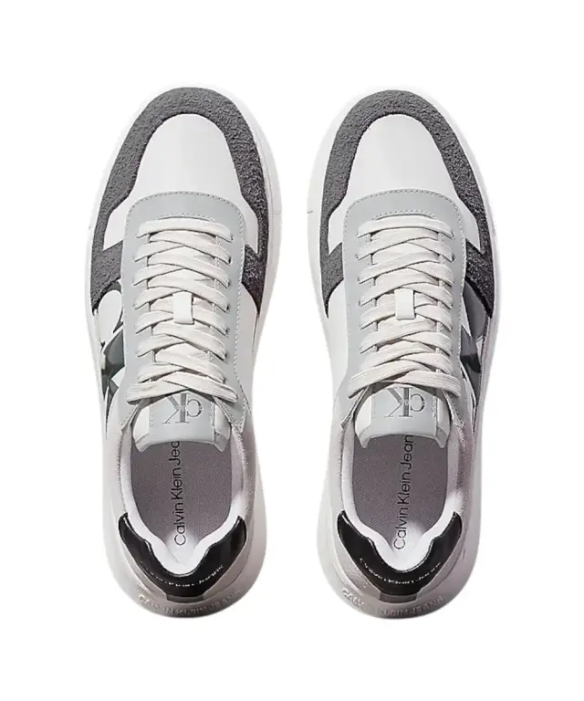 Calvin Klein - Cupsole Mono Lth Ανδρικά Chunky Sneakers YM0YM01122-01V Λευκό 3