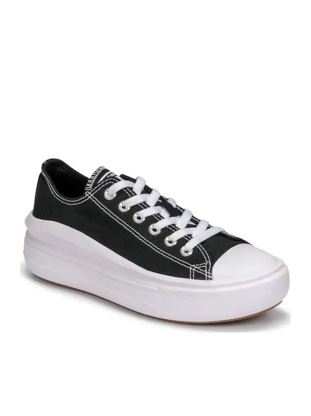 Converse Women's Chuck Taylor All Star Move OX Platflorm Μαύρο - Άσπρο 570256C (Converse) 3