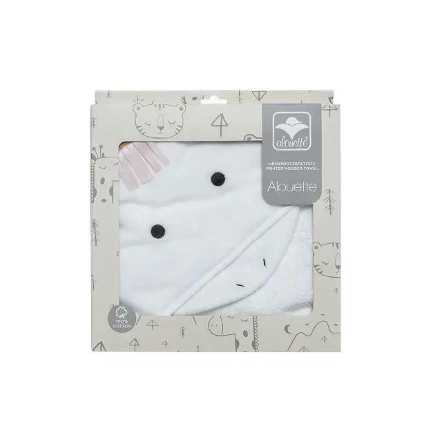 Μπουρνουζοπετσέτα 100% cotton μονόκερος 3