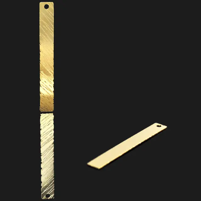 Διακοσμητικό 18K Forever Gold Top Hole Brushed Finish 6x45mm - 1τεμ