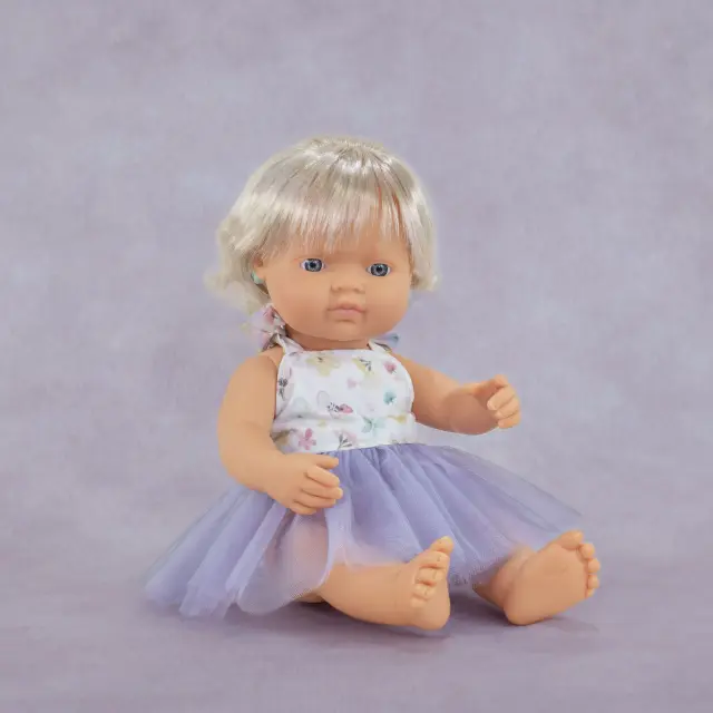 MINILAND DOLLS MINILAND ΚΟΥΚΛΑ ΚΟΡΙΤΣΙ ΜΕ ΚΟΧΛΙΑΚΟ ΕΜΦΥΤΕΥΜΑ 38 CM ΜΕ ΡΟΥΧΑΛΑΚΙΑ 3