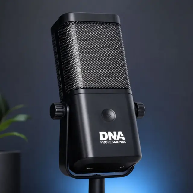 DNA GAMEMIC 2 condenser microphone USB RGB for computer gaming studio wired desktop stand set 3